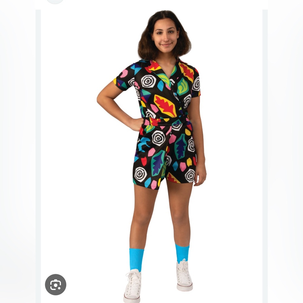 Colorful Patterned Women's Romper